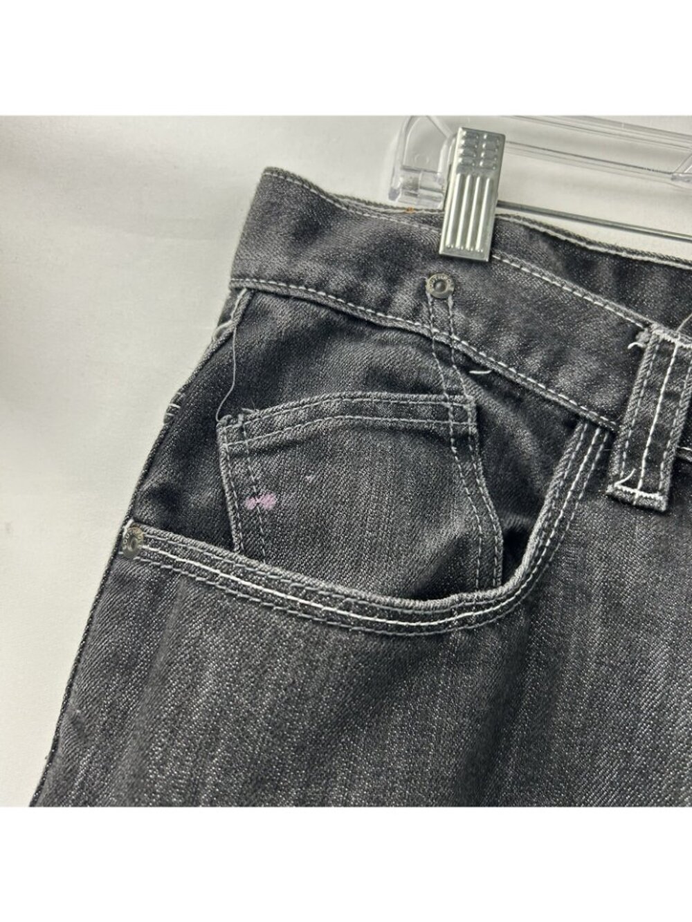 Southpole Jeans 36x32 Black Denim Baggy Wide Leg Relaxed Y2K Skater Hip Hop - Picture 16 of 16